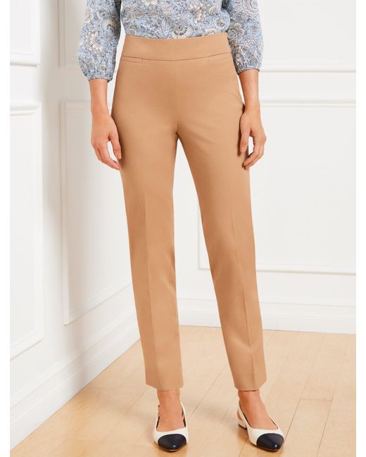 Talbots Natural Chatham Cotton Bi-stretch Slim Ankle Pants