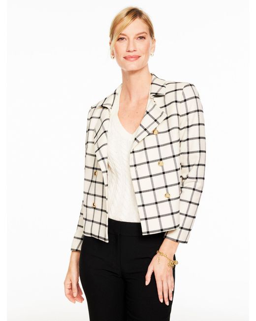 Talbots White Double Breasted Jacket
