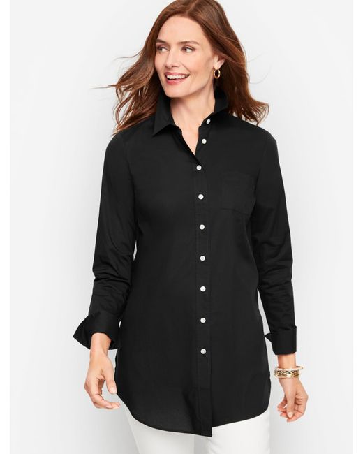 Talbots Black Boyfriend Shirt