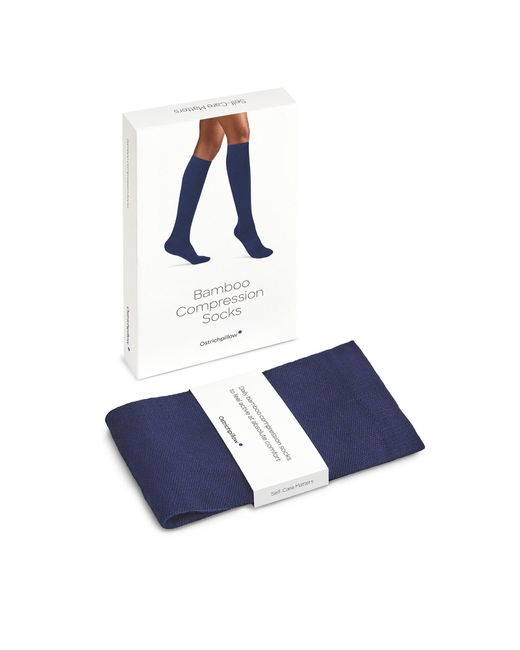 Talbots Blue Ostrichpillow Bamboo Compression Socks