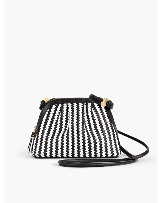Talbots White Gathered Nappa Crossbody Bag