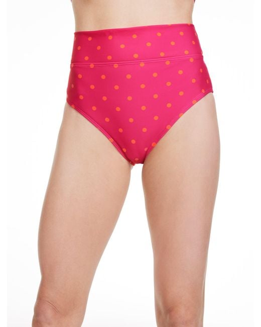 Aqua Club Pink High Waist Fold Convertible Swim Bottom