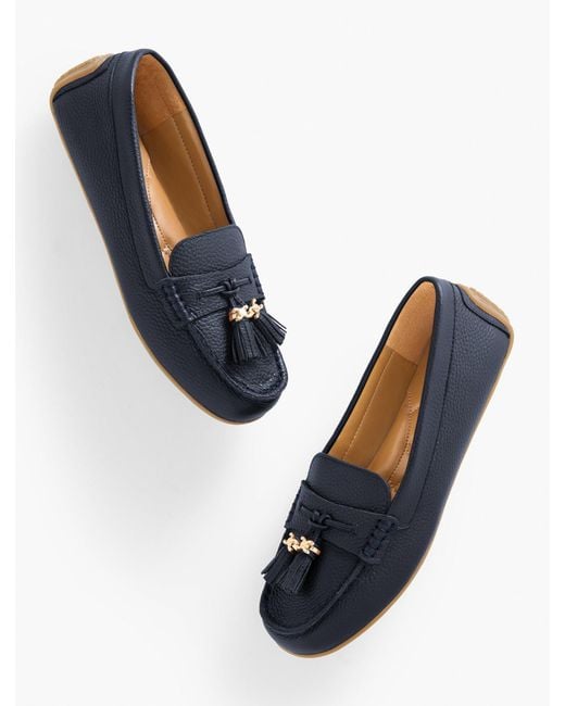 Talbots Blue Arden Driving Loafers