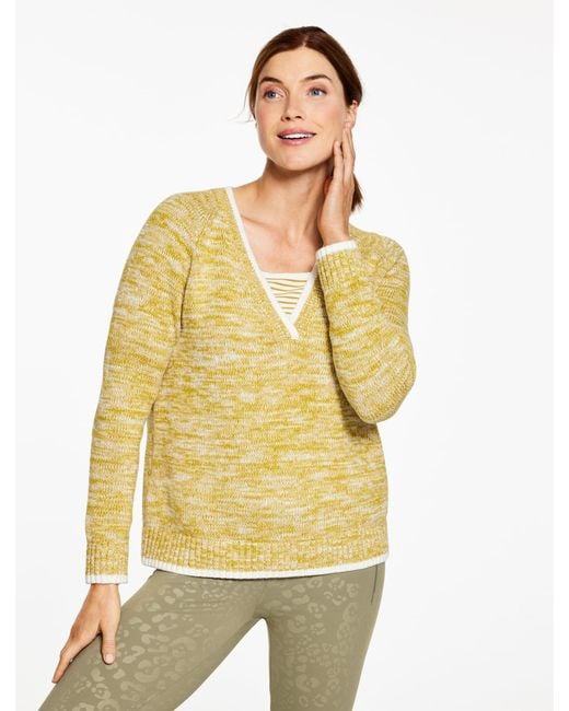 Talbots Yellow V-neck Sweater