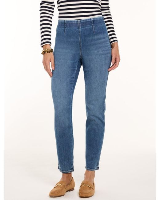 Talbots Blue Slim Ankle Pull-on Travel Jeans