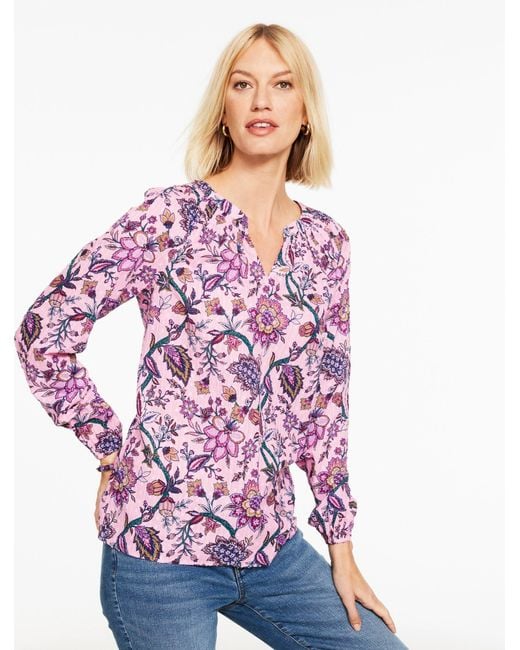 Talbots Multicolor Smocked Top