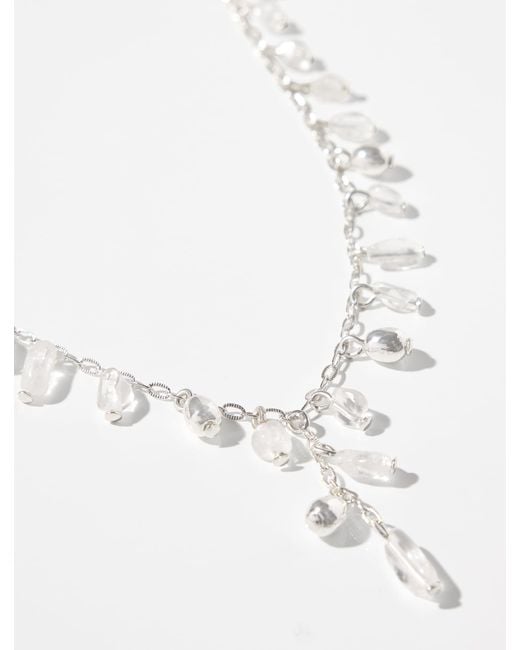 Talbots White Spring Showers Necklace