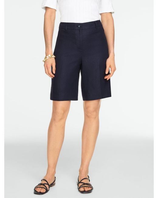 Talbots Blue Classic Linen Shorts