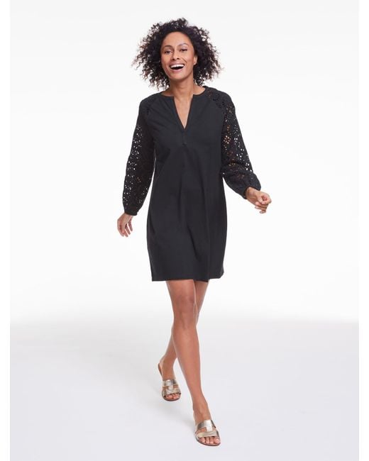 Aqua Club Black Eyelet Jersey Dress Cover-up