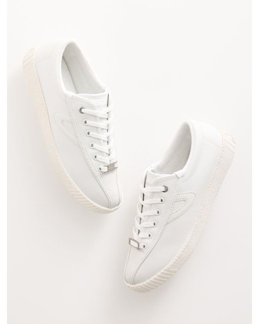 Tretorn White ® Nylite Icon Leather Sneakers