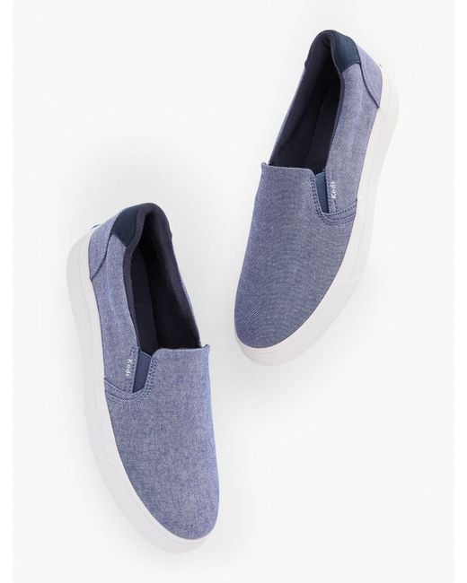 Keds Blue ® Pursuit Slip-on Canvas Sneakers