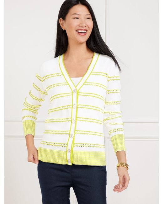 Talbots Natural V-neck Girlfriend Cardigan Sweater