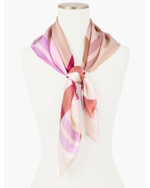 Echo Pink Plaid Square Scarf