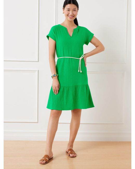 green emerald velvet dress Light Green Embroidered Mini Dress - Shift Dresses main image 0