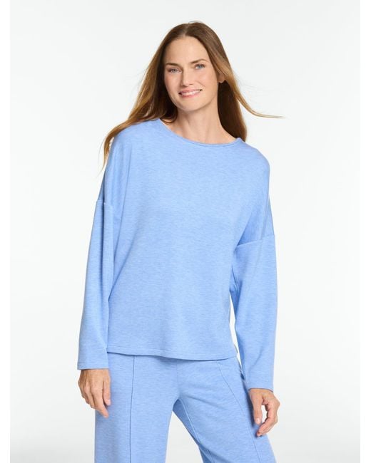 Talbots Blue Airknit Stretch Crewneck Sweater Pullover
