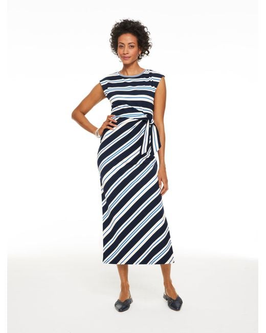 Talbots White Side Tie Shift Dress
