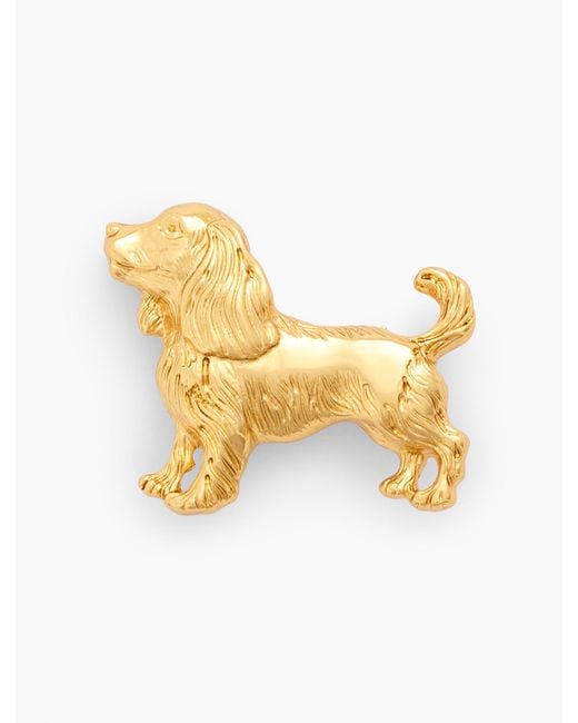 Talbots Metallic Spaniel Dog Brooch