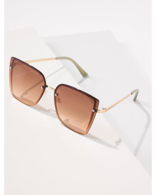 Talbots White Rebecca Frameless Sunglasses