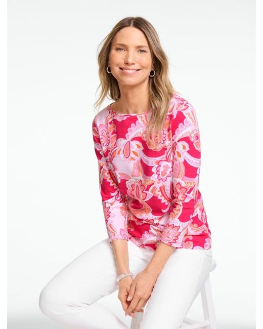 Talbots Pink Bateau Neck T-shirt