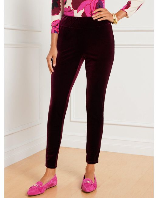 Talbots Black Velvet Leggings