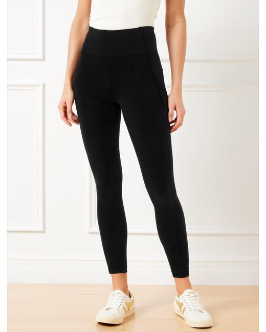 Talbots Black Performance Interlock Leggings