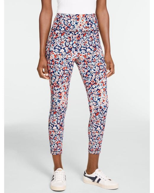 Talbots Blue Out & About High Waist Capri Leggings