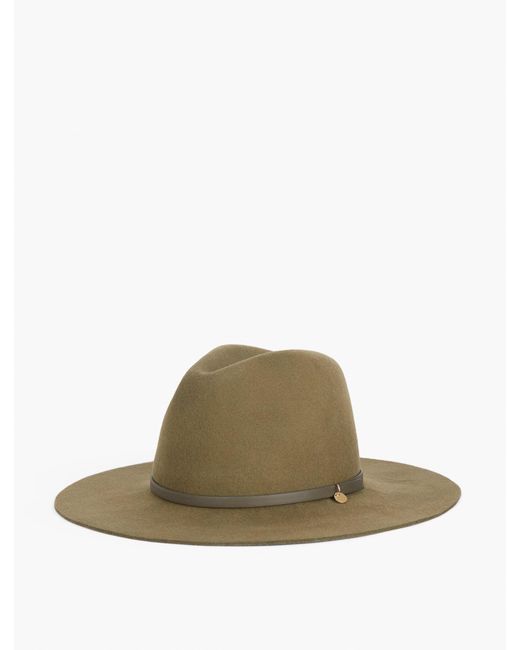 Talbots Green Wool Felt Fedora Hat