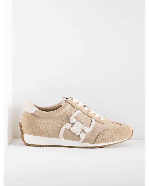 Talbots Natural Alex Status Herringbone Suede Sneakers