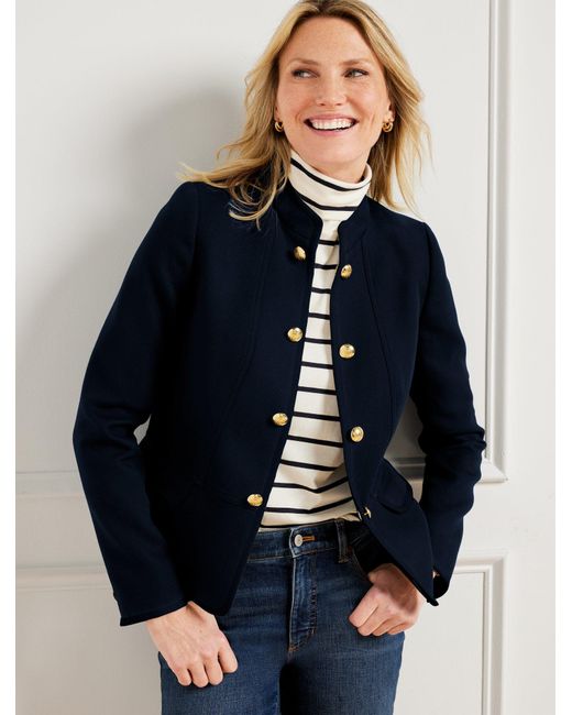 Talbots Military Jacket in Blue