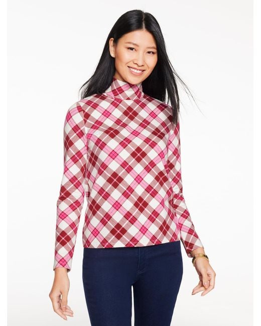 Talbots Red Classic Turtleneck Top