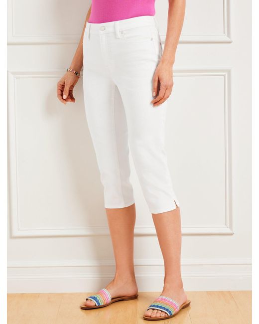 Talbots Pedal Pusher Pants Jeans in White | Lyst
