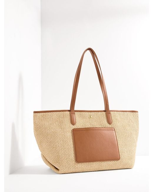 Talbots Natural Essential Straw Tote