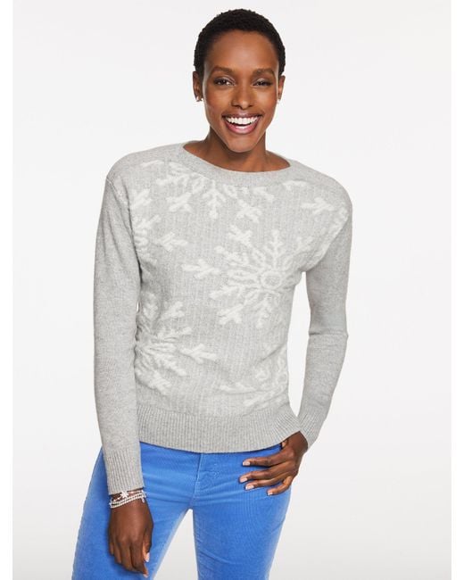Talbots White Bateau Neck Pullover Sweater