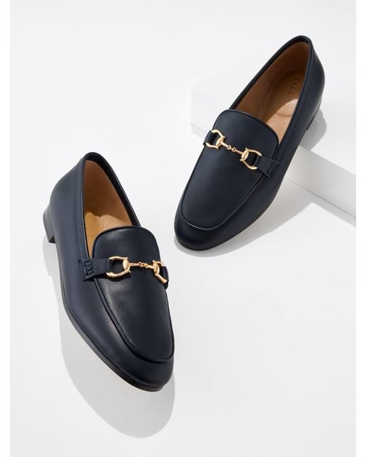 Talbots Blue Katelyn Bit Nappa Loafers
