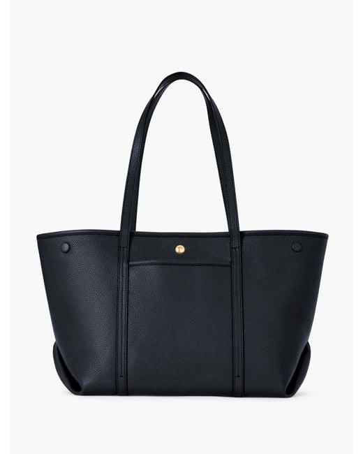 Talbots Blue Harper Pebble Leather Tote