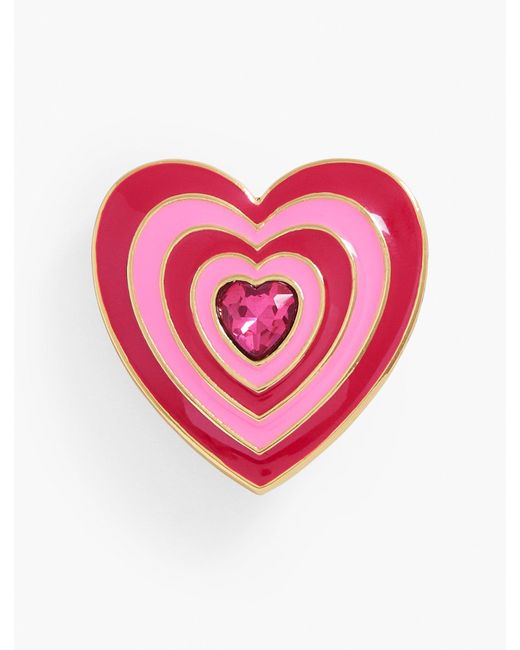 Talbots Pink Heart Brooch