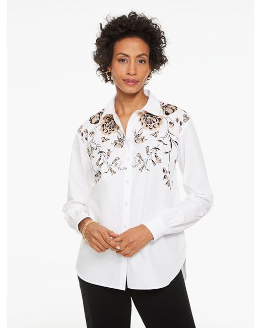 Talbots White Poplin Shirt