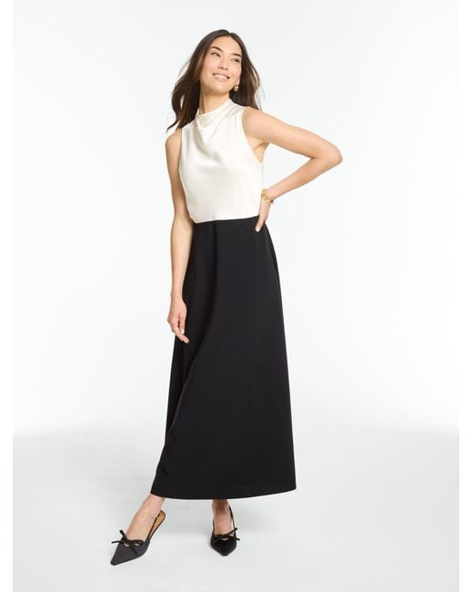 Talbots White Rsvp Charmeuse Crepe Dress