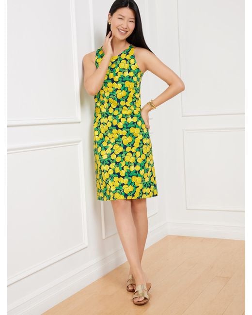 Talbots Green Effortless Jersey Sleeveless Shift Dress
