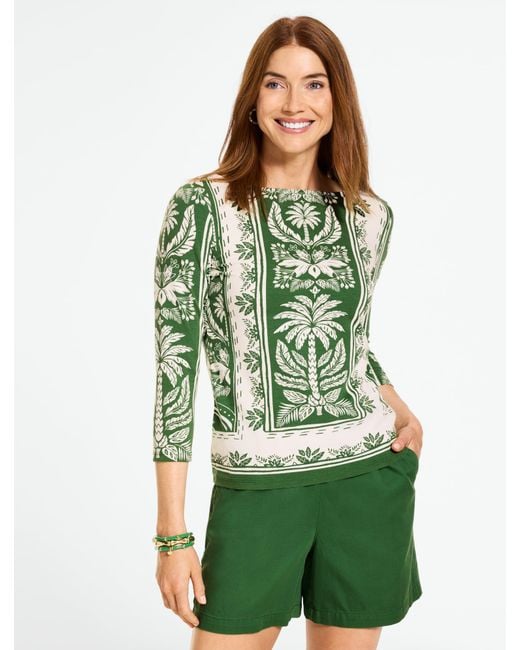 Talbots Green Bateau Neck T-shirt