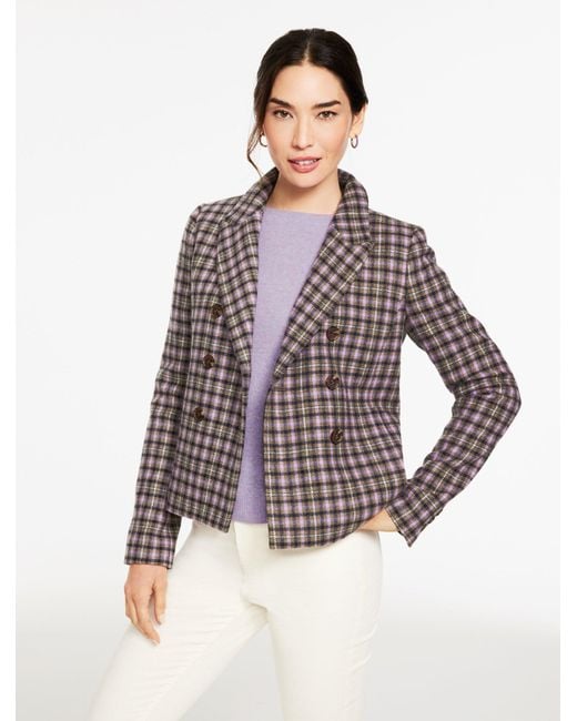 Talbots Green Pemberley Plaid Jacket