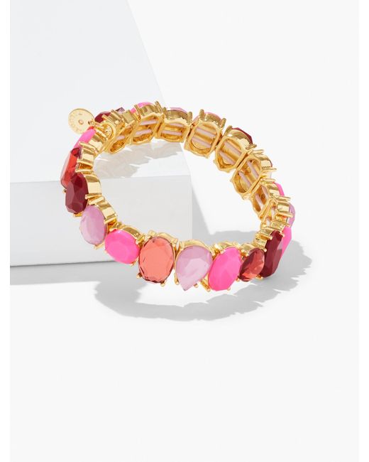 Talbots Pink Eclectic Crystal Stretch Bracelet