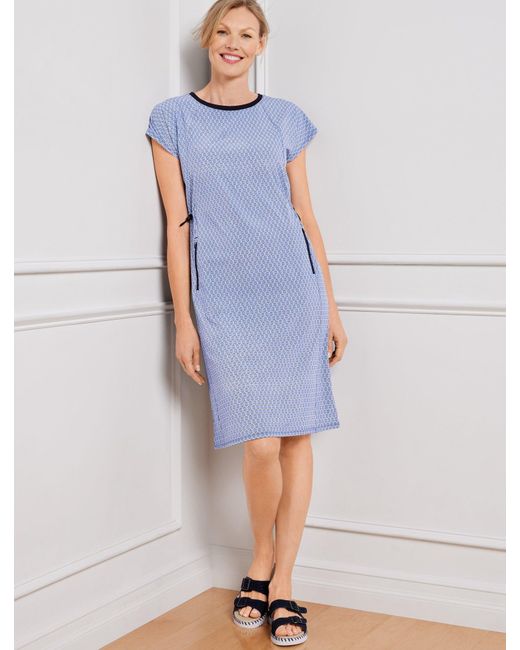 Talbots Lightweight Woven Stretch Bungee Cord Dress in Blue Lyst Canada