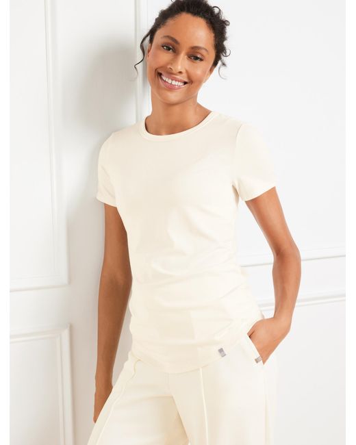 Talbots White Supersoft Jersey Short Sleeve T-shirt