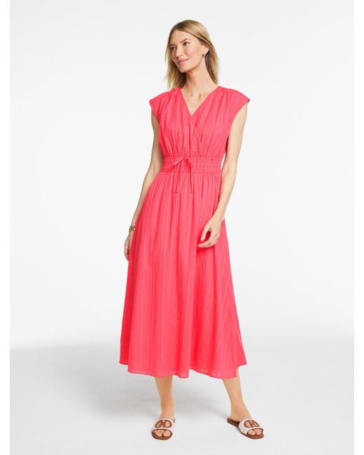 Talbots Pink Extended Shoulder Fit & Flare Dress