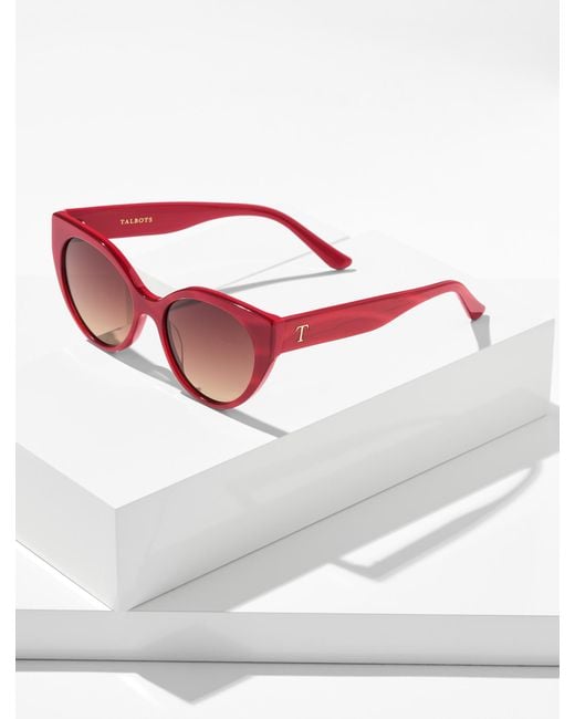 Talbots Gray Vicky Red Marble Sunglasses