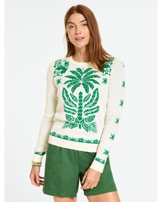 Talbots Green Crewneck Sweater Pullover