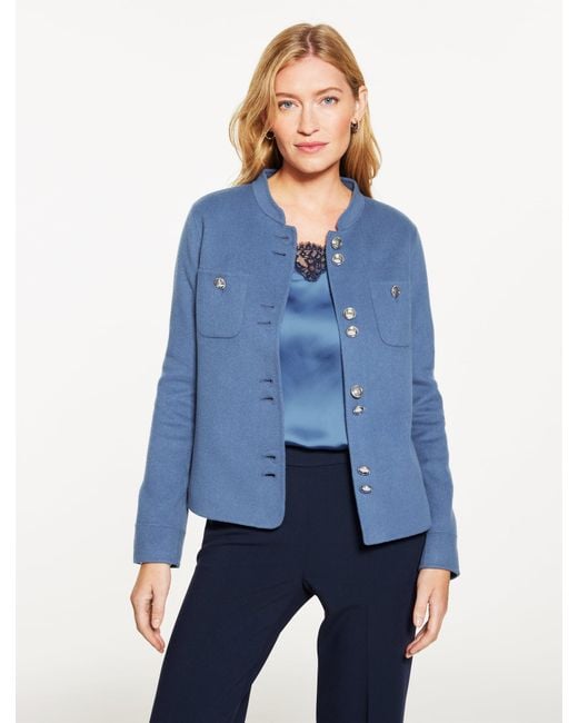 Talbots Blue Double Face Wool Blend Jacket