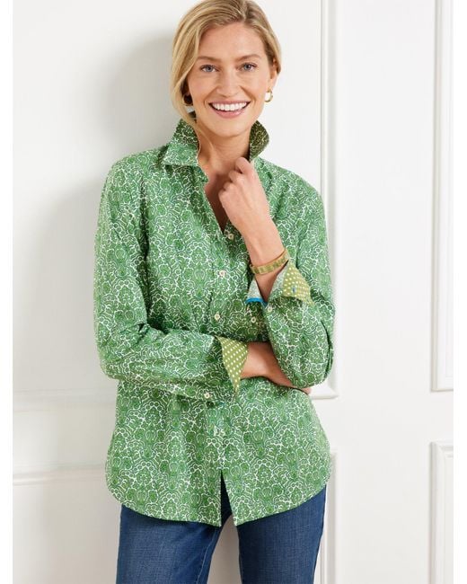 Talbots Women's Green Modern Classic Shirt