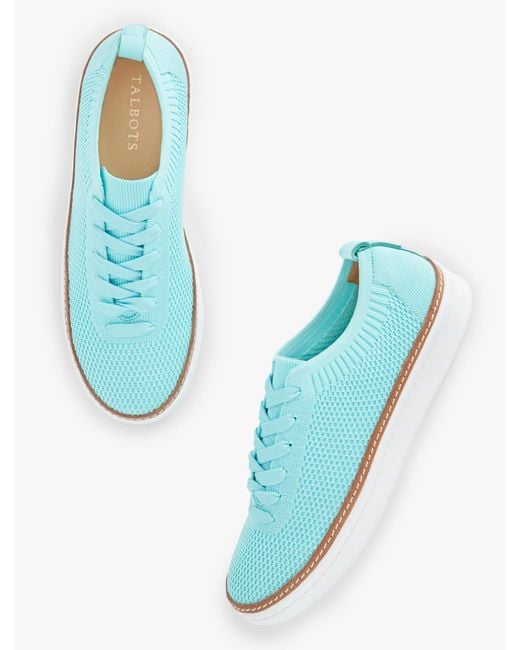 Talbots Blue Brittany Knit Sneakers
